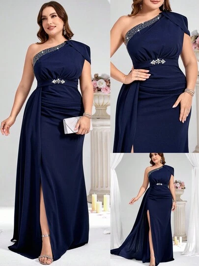 Coutiva Plus Size Formal Evening Gown (Heavily Embellished) Sequin Dress  Lace Dress Luxury Evening Dresses For Women