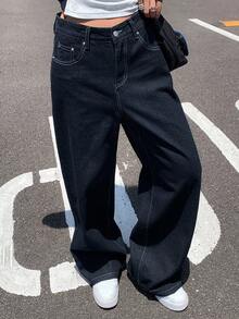 DAZY Women's Loose Casual Denim Jeans, Autumn/Winter