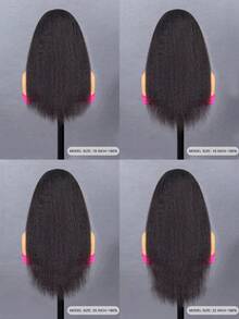 9AM Hair Store 隐形抽绳卷曲直发 360 蕾丝前额无胶假发，漂白发结，即戴即走，无需胶水，真人发假发，预先拔毛发际线，180% 密度，14-16 英寸波波头，18-26 英寸常规款，未经加工的处女发，圣诞假发，Y2K 真人发假发，圣诞礼物，发饰 - SNatural - 查看 3