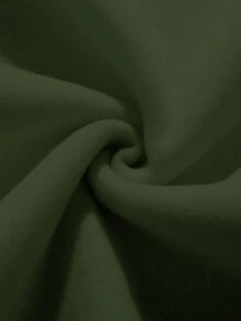 EMERY ROSE Plus-Size Women's Casual "GOD IS GOOD" Lettering Printed Sweatshirt Winter Fall Autumn - Army Green - View 3