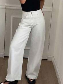 Livesso Women's Regular Waist Banana Leg Casual Jeans