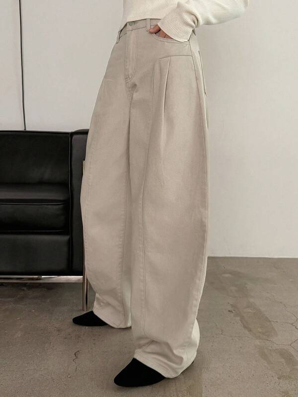 Dazy-Less Jeans en denim décontractés et amples pour femmes, automne/hiver