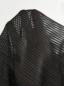 Chiquease Elegantes schwarzes Mesh-Kleid - Schwarz - Übersicht 8
