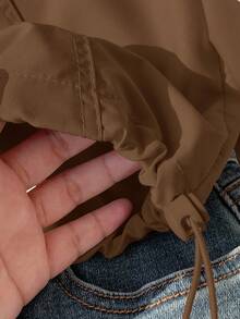 Comfortcana 秋冬女士梭织咖啡棕色防晒夹克 - 咖啡棕 - 查看 5