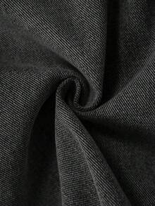 SHEIN Baby Girl Blue Denim Loose Ripped Jeans, Ripped Jeans Toddler Girl, Distressed Denim Toddler Girl, Toddler Girl Black Jeans Fall Winter - Black - View 6