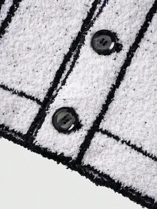 ROMWE MEN Prep 男士秋季单排扣休闲针织背心 - 白色 - 查看 7