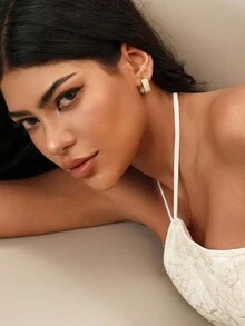 CUCCOO SZL 1 Pair Glamorous Cubic Zirconia Hoop Earrings For Women For Wedding Anniversary Engagement Party Jewelry Valentine's Day Gift