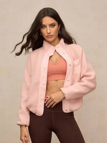 Activina Women's Pink Thermal Lined Zip-Up Sports Jacket, Autumn/Winter