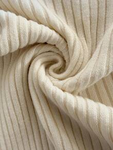 Chiquease Autumn/Winter Casual Bohemian Geometric Pattern Fitted Knit Dress - Apricot - View 7
