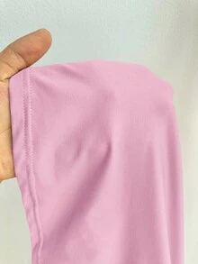 TRNVIE 女士纯色修身镂空褶饰抹胸短款上衣 - 粉色 - 查看 6