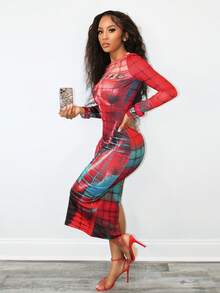 BamGleam Vestidos midi de mujer para Halloween