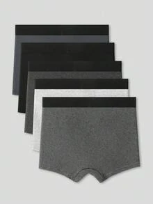 Snug Zone 5件装 基本款 休闲 舒适 时尚 年轻 运动 Easyfave 加大码 男式平角内裤 - 彩色 - 查看 2