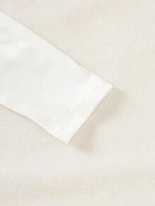 SHEIN 4 件套新生儿礼品套装，可爱小熊印花连体衣，纯白色连脚连体衣，帽子，中性男女通用婴儿服 - 白色 - 查看 4