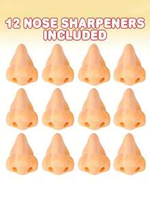 6/12 Innovative Nose Shaped Pencil Sharpeners - Quirky And Fun Pencil Sharpeners, Manual Double Hole Pencil Sharpeners For Student Stationery - Multicolor - View 12