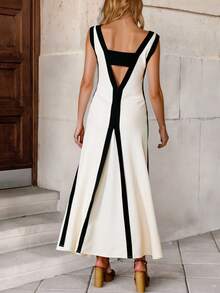 SHEIN Clasi Vestido de bloque de color para vacaciones de verano