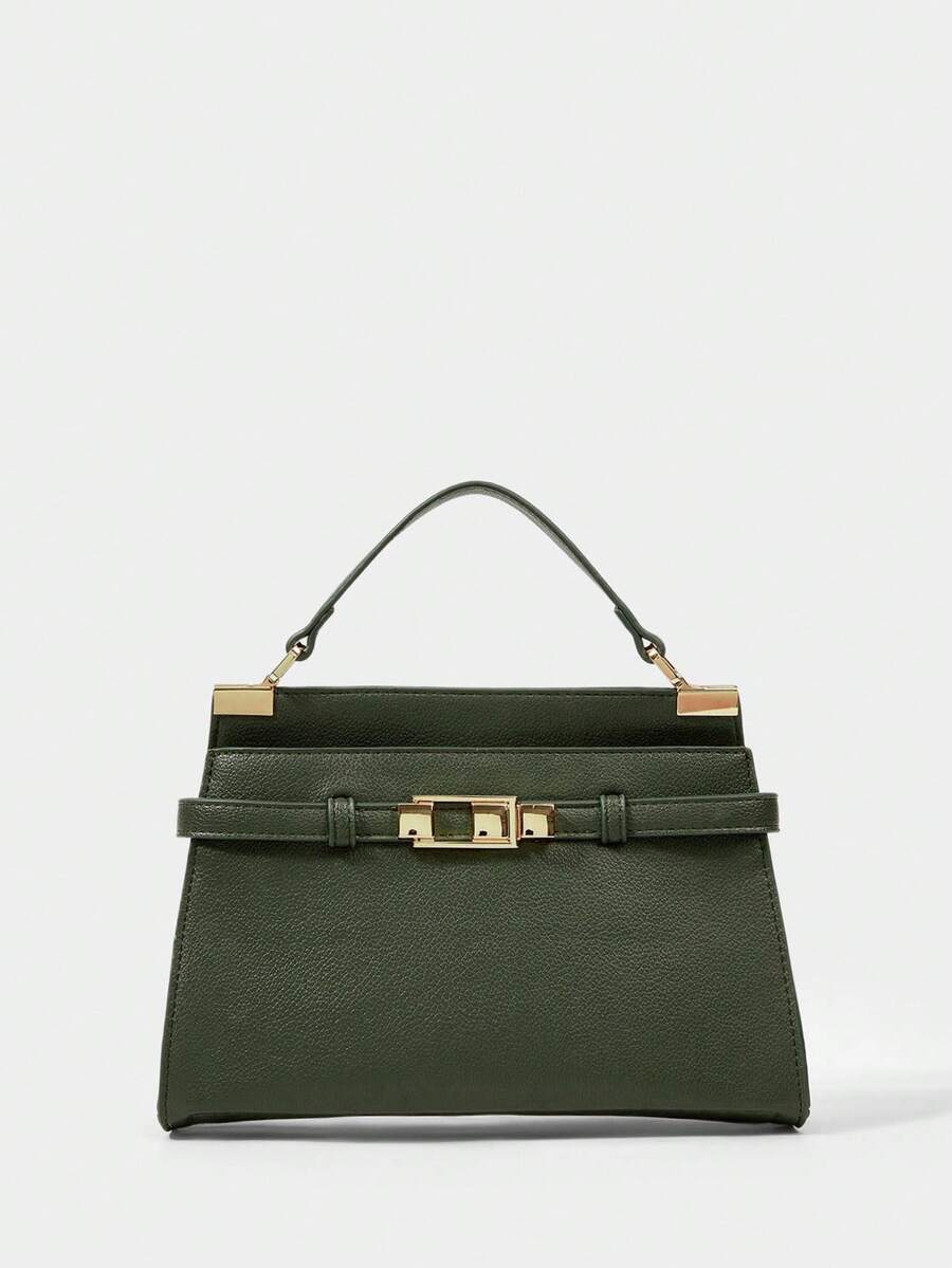 SHECARRY Bolso de hombro versátil y casual minimalista para mujer, el mejor regalo del Día de la Madre, bolso casual de negocios perfecto para la oficina, los negocios y el trabajo - Verde militar - Ver 1