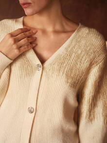 MOTF PREMIUM CARDIGAN ELEGANTE DE MANGA LARGA CON ABOTONADURA - Albaricoque - Ver 3