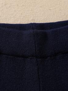 Genkimix Kids Young Girls Sweater Co-Ords, Cute 3D Bow Ruffle Trim Knit Sweater Set, Loose Versatile Cardigan + Pants 2-Piece Outfit, Long Sleeve Knitted Sweater Set, Suitable For Daily Wear, Outings, Travel In Autumn/Winter Fall