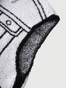 ROMWE MEN Prep 男士秋季单排扣休闲针织背心 - 白色 - 查看 4