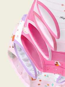 6条装女童可爱像素仙女公主印花棉质内裤 - 彩色 - 查看 3