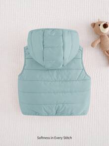 Cozy Pixies Newborn Baby Boy Cartoon Bear Pattern Hooded Fleece Vest Cardigan,In Fall/Winter