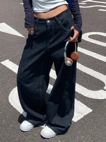 DAZY Women's Loose Casual Denim Jeans, Autumn/Winter