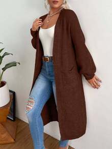 Plain Long Sleeve Cardigan, Casual Everyday Wear Burgundy Cardiganlong Cardigans Ladieslong Sweater Cardigan,Petite,Tall