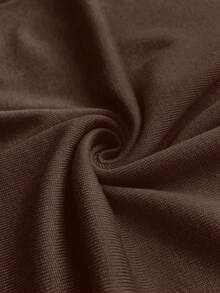 Vionelle Plus Size Women Knit Short Sleeve Crew Neck Loose Fit Sweater Half Sleeve Top Brown Short Sleeve Top Coffee Brown Top Brown Top Women Chocolate Brown Top - Coffee Brown - View 5