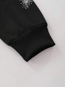 ROMWE MEN Grunge Punk 男式宽松短款连帽平角裤 - 黑色 - 查看 6