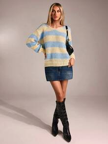 Avantive Thu & Đông Halloween Giáng sinh Năm mới Đi chơi Tốt nghiệp Dạ hội Thanh lịch Trang trọng Sang trọng Sang trọng Công sở Thường ngày Sinh nhật/Văn phòng/Đồng quê Hòa nhạc/Câu lạc bộ Gợi cảm/Phương Tây/Công sở/Thời trang đường phố/Cổ điển/Lễ hội/Cocktail/Rave/Dạ hội/Hawaii/Sân bay/Vui nhộn/Cơ bản/Bữa sáng muộn/Phong cách thập niên 2000/Phong cách quý tộc/Nhà thờ/Về quê/Sang trọng/Tiệc tùng/Khiêm tốn/Đêm hẹn hò/Xám/Xanh nước biển Sang trọng/Lãng mạn/Áo len sọc phối màu tay dài, Thu/Đông - Màu xanh lam - Xem 9