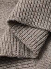 DAZY Casual Color Block Henley Neck Pullover, Soft Knit 2 In 1 Sweater For Women Fall