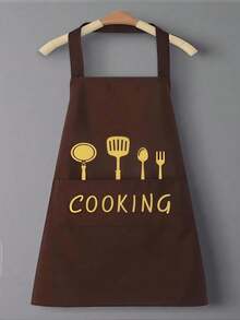 SHEIN 2pcs/1pc Premium Water And Oil Proof Cooking Apron - Durable, With Cutlery Pockets, Customizable Adjustments, Perfect For Use In Cafes, Restaurants And Home Kitchens, A Stylish, Versatile Necessity - Multicolor - View 9