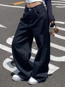 DAZY Women's Loose Casual Denim Jeans, Autumn/Winter