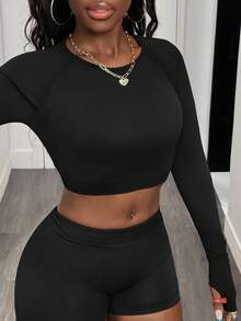 Slaydiva Cut Out Back Sports Tank Topworkout Tank Top - Black - View 4