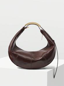 MOTF PREMIUM PU LEATHER ZIPPER TOP HANDLE BAG ESPRESSO BROWN - Coffee - View 1