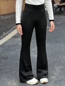 DAZY Teen Girl High Waist Slim Flare Leggings