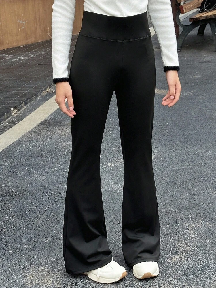 Teen Girl High Waist Slim Flare Leggings