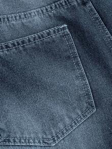 EURMUSE Women's Casual Washed Blue Loose Wide-Leg Jeans - Baby Blue - View 6