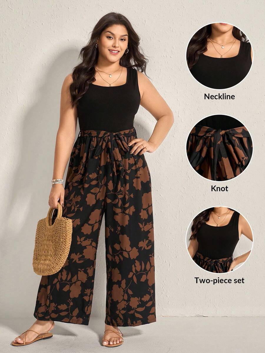 Comfylo 加大码纯色撞色系带前系带休闲连体裤西部风女装节日波西米亚嬉皮女牛仔装老钱波西米亚夏季波西米亚老钱棉