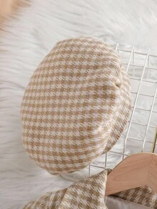 SHEIN 女婴西装领仿口袋A字连衣裙，搭配同款贝雷帽。经典翻领设计，搭配精致纯色纽扣和装饰性仿口袋，复古优雅。A字廓形适合各种体型的宝宝。无论是日常外出、公园玩耍还是休闲居家，都能完美驾驭，让您的小公主成为众人瞩目的焦点。 - 彩色 - 查看 4