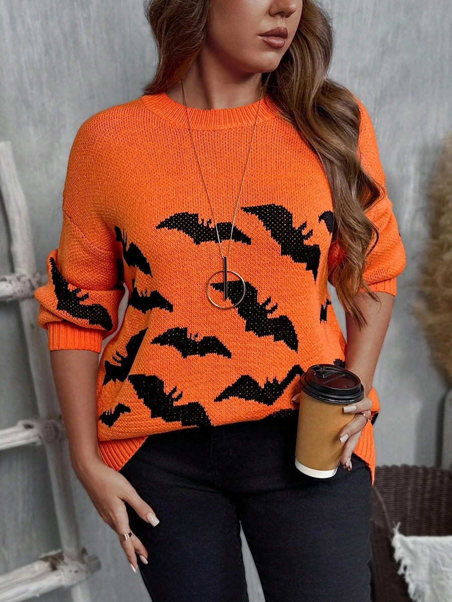 EMERY ROSE Suéteres de talla grande para Halloween - Multicolor - Ver 1