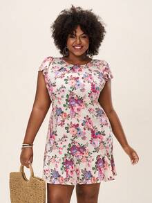 Comfylo Váy xòe in hoa cỡ lớn thường ngày, trang phục mùa hè cho nữ, trang phục dự tiệc mùa xuân, trang phục lễ hội, trang phục nghỉ lễ, trang phục đi nghỉ cho phụ nữ, trang phục đi nghỉ cho phụ nữ - Nhiều màu - Xem 5