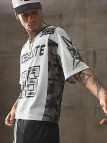 AXEPEAK Men's Fashion Streetwear Short Sleeve T-Shirt + Casual Streetwear Pants Set