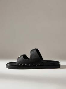 Solecia 女士双扣厚底凉鞋 - 黑色 - 查看 3