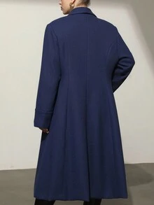 Aveloria Modichic 优雅风衣，立领设计，收腰剪裁，长袖，假口袋，单排扣，复古英伦风，及踝长度，修身版型，适合春、秋、冬三季穿着，女士秋装 - 彩色 - 查看 6