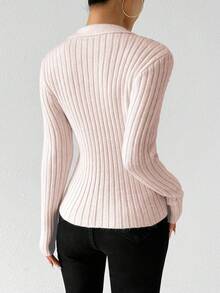 Chiquease Women's Elegant Fitted Long Sleeve Knit Sweater