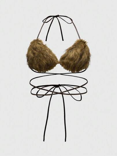 Grunge Punk Gilet corto in ecopelliccia sexy in stile Y2K per donne taglia curvy, adatto per autunno/inverno