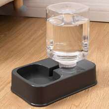 Zazumi 宠物饮水喂食器套装，包含1200毫升自动饮水器和0.75公斤喂食器，可单独使用，自动补水，易于清洁，适用于猫、狗、兔子、松鼠和其他中小型宠物。