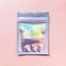 彩虹全息密封袋金属箔袋自锁袋珠宝包装闪亮彩色铝箔袋用于礼品派对节日婚礼圣诞节生日化妆品配件储存 - 多色 - 查看 15