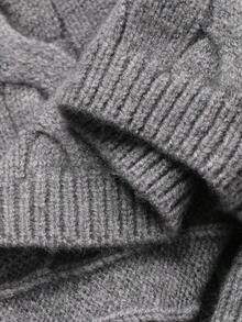 DAZY 2件套女士宽松休闲灰色毛衣，秋冬